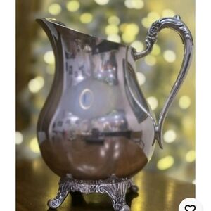 SOLD Vintage F.B. Rogers Silver Co. Silver Plated Footed LippedWaterPitcher 3707